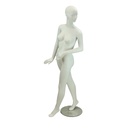 Tall Woman Mannequin in Matte White with Face