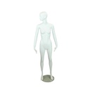 Mannequin Femme Grand Taille en Blanc Mat avec Visage