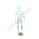 Tall Woman Mannequin in Matte White with Face