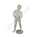 Mannequin enfant avec visage blanc brillant et cheveux sculptés 3-5 ans