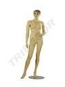 Mannequin féminin en fibre de verre couleur chair avec cheveux sculptés