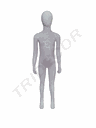 儿童模特白色亮光 Maniquí Infantil Fibra de Vídrio Blanco Brillo 6 -8 Años Sin Rostro
