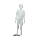 Glossy White Lacquered Child Mannequin Without Features 6-8 Years