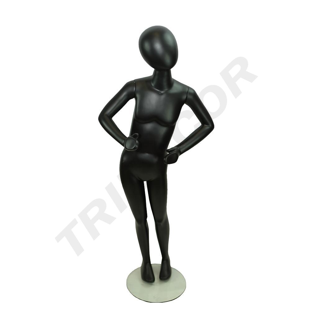 Maniquí Infantil Abstracto Negro Mate 8-10 Años
