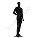 男模黑亚光石膏没五官 Maniquí de Hombre Fibra Vídrio Negro Mate Sin Facciones la deado