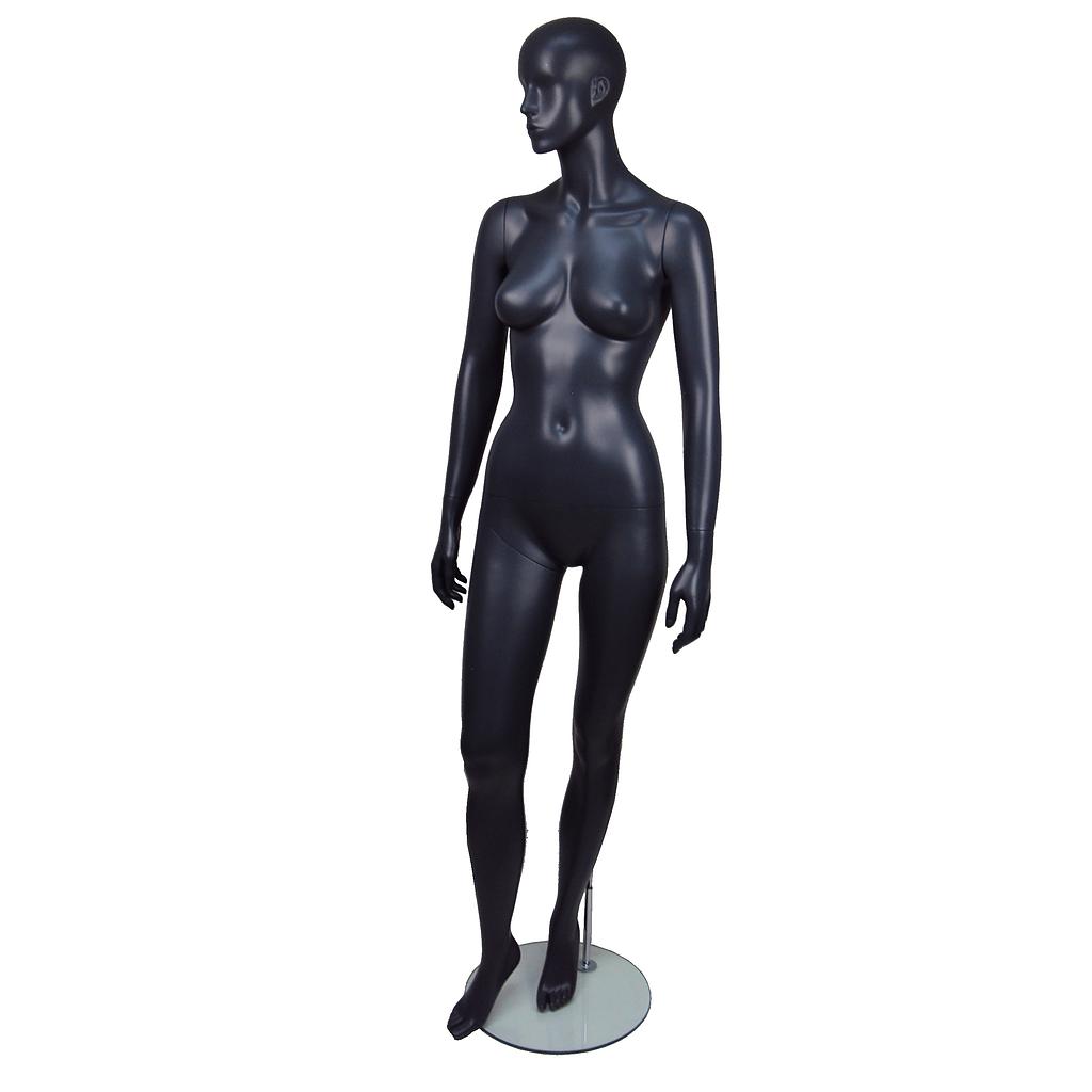 Matte Gray Female Mannequin with Features