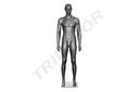 Mannequin homme en couleur graphite avec des caractéristiques de posture droite