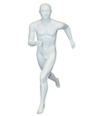 Maniquí De Hombre Deportivo Corriendo En Fibra De Vidrio Blanco Mate