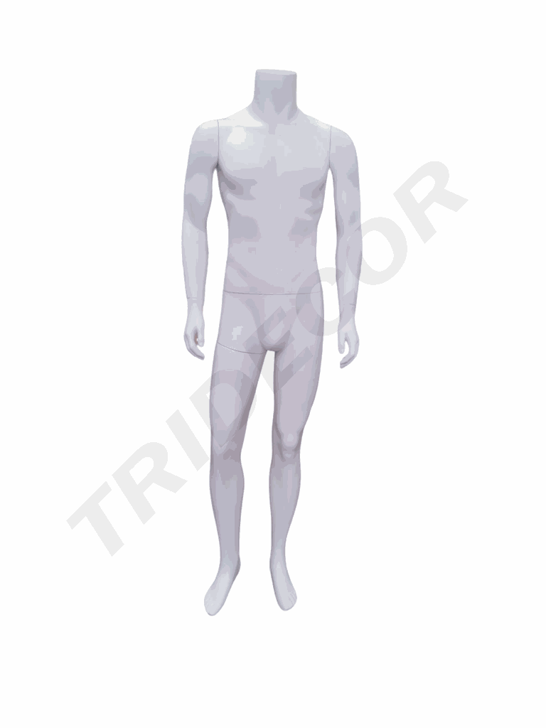 男亚白无头站模 MANIQUIN BLANCO MATE SIN CABEZA