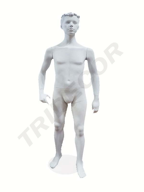 Manichino bambino con volto bianco opaco