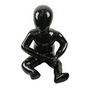 Seated Faceless Baby Mannequin in Gloss Black 1-2 Years Fiber