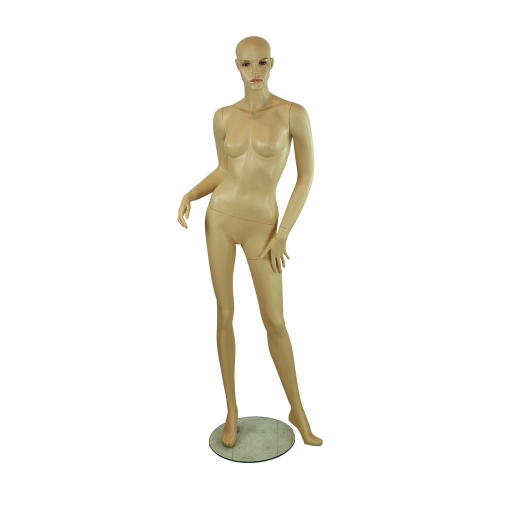 Hautfarbene Fiberglas Damenmannequin Pose