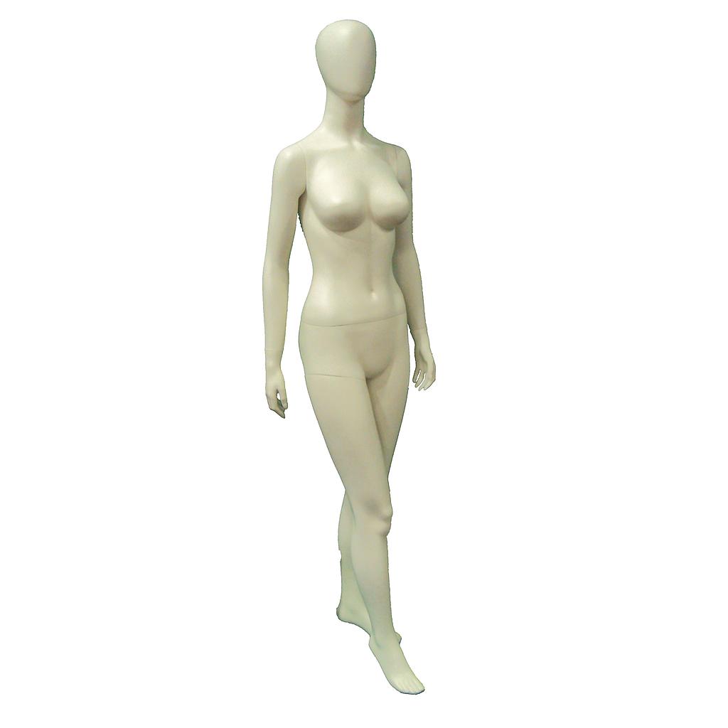 Maniquí De Mujer De Fibra De Vidrio Color Crema Sin Características