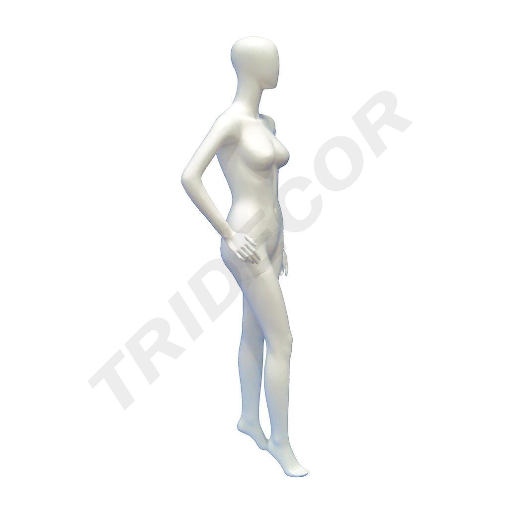 Matte White Fiberglass Featureless Female Mannequin