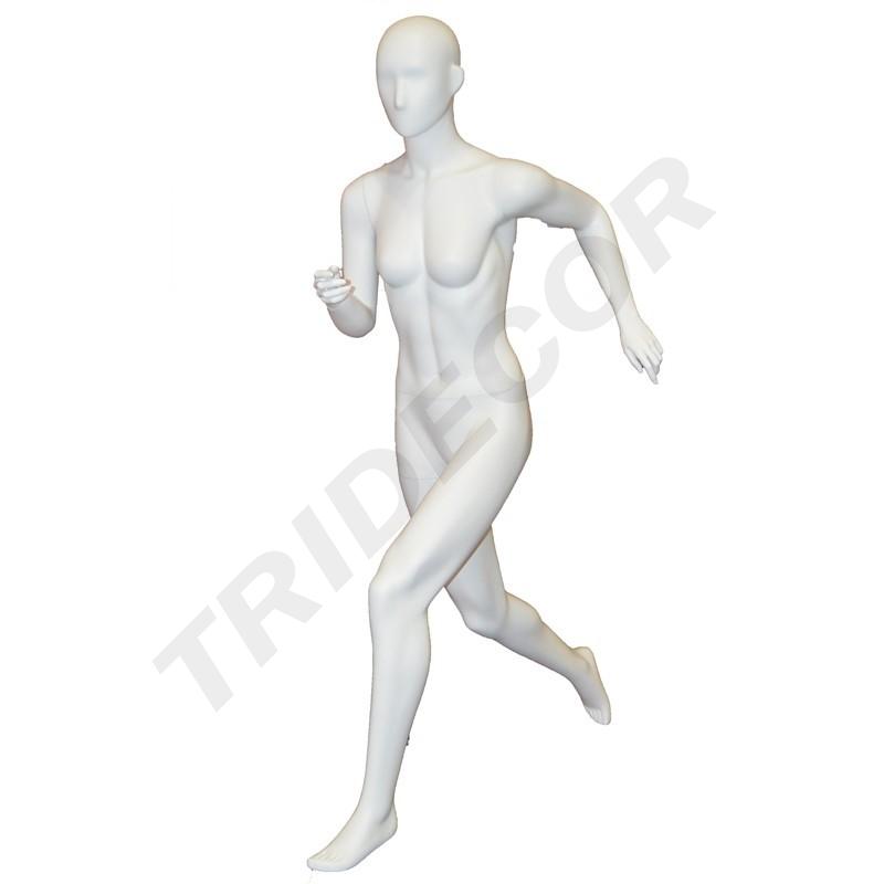 全身女模特白色亚光 Maniqui Mujer Corredora Blanco Mate