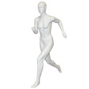 Mannequin de coureuse femme en blanc mat