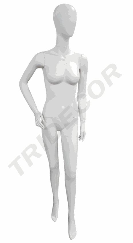 Maniquí Mujer sin Rostro Blanco Mate