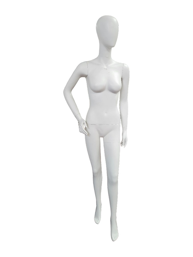 female mannequin in matt white