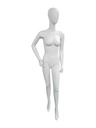 mannequin femme en blanc mat