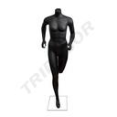 Female Sports Mannequin Jogging Headless Black Color