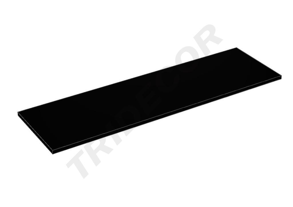 Baldas de Madera 120x40 cm Color Negro 19 mm