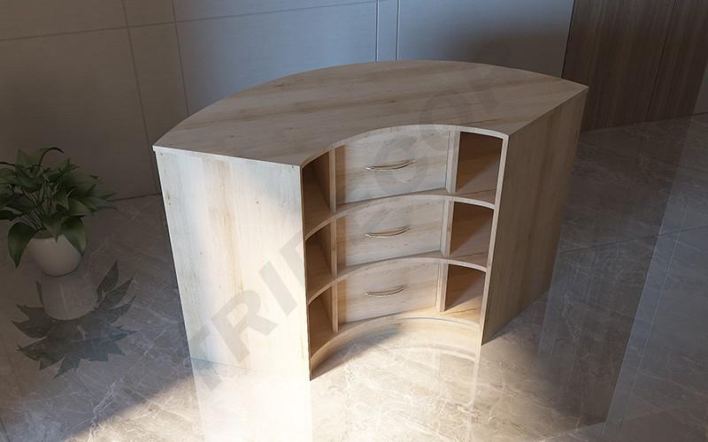 Mostrador Curvado Varios Colores 150x50x90cm