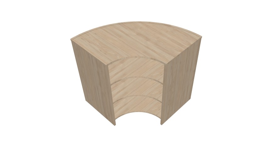 Bancone curvo 120x50x90 cm Colori vari