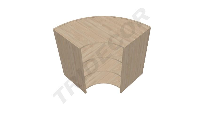 Mostrador curvo 120x50x90 cm Varios colores