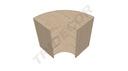 Mostrador curvo 120x50x90 cm Varios colores