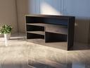 White/Black Wooden Counter 150x50x90 cm