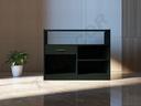 Mostrador con cristal 150X50X90 cm Color negro