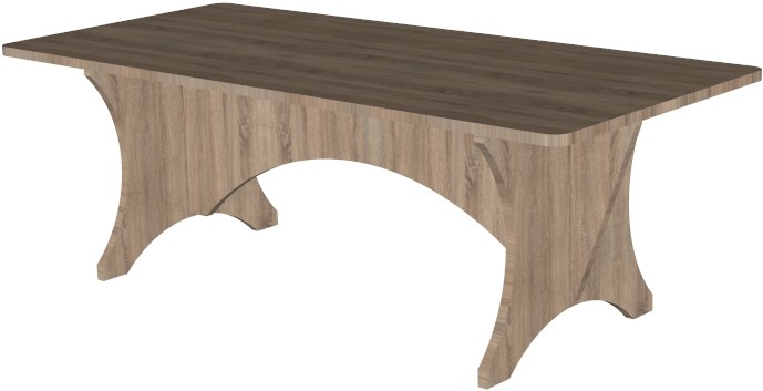 Wooden Display Table 220X100X75cm Various Colors