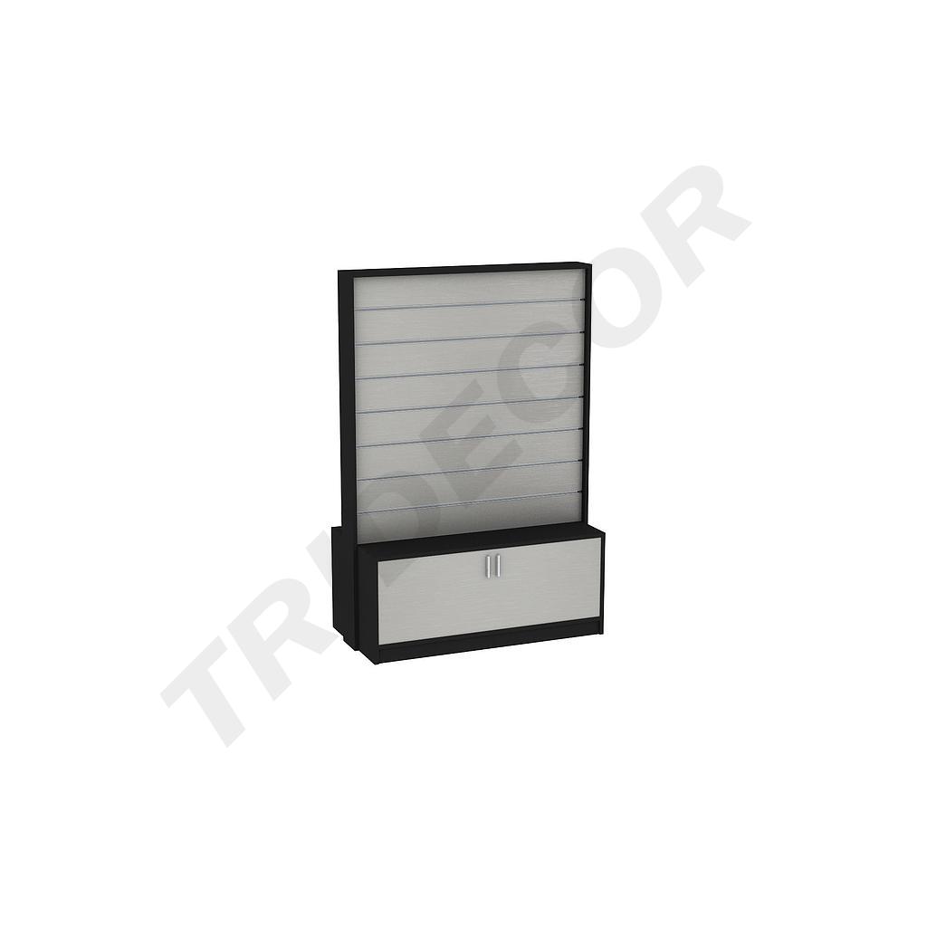 Doppelseitiges Gondel-Display mit Möbeln