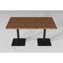 Table rectangulaire en bois pour l'hôtellerie 140X80X75cm couleurs variées