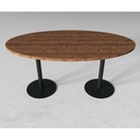 Table d'accueil ovale 160X80X75cm Différentes couleurs