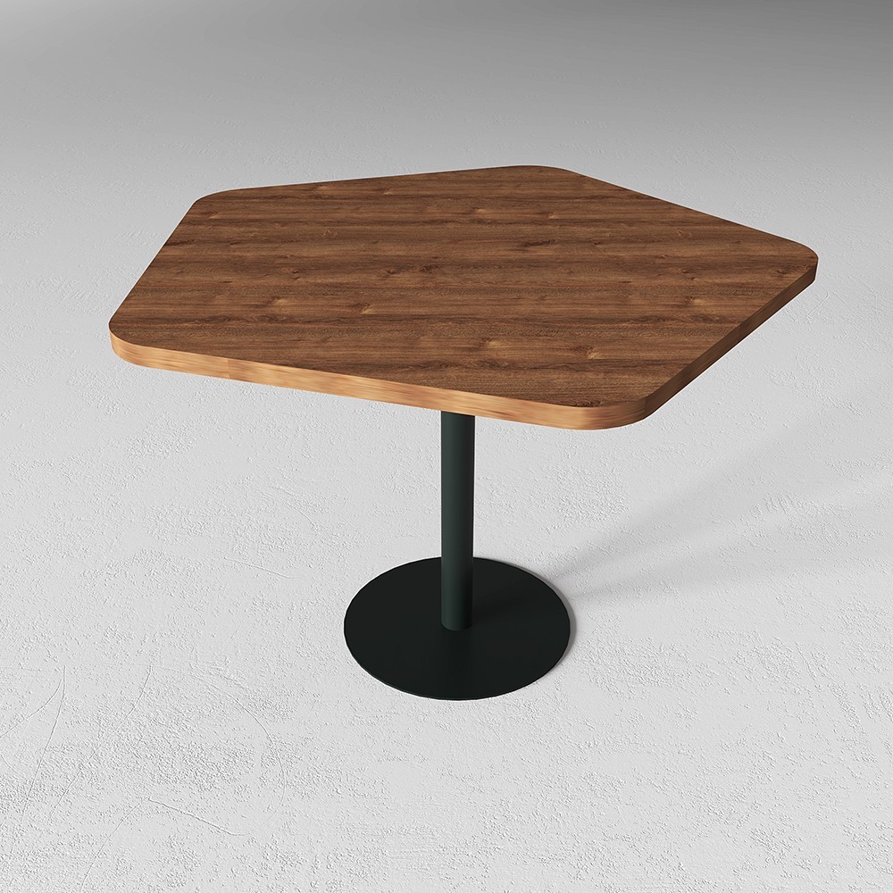 Table en bois pentagonale pour l'hospitalité 60X60X75cm couleurs variées