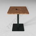 Mesa de Madera Cuadrado Con Detelle para Hosteleria 60X60X76.4cm Vario Colores