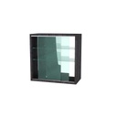 Vitrina De Pared 60X30X80 Cm Color Roble Oscuro