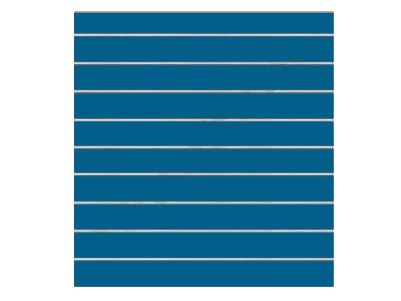 Painel de ripas azul 9.8 Guias 120X100cm