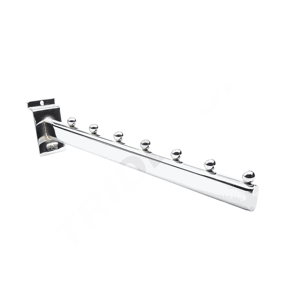 Cabide com 7 Bolas para Painel de Ripas 35 cm Inclinado