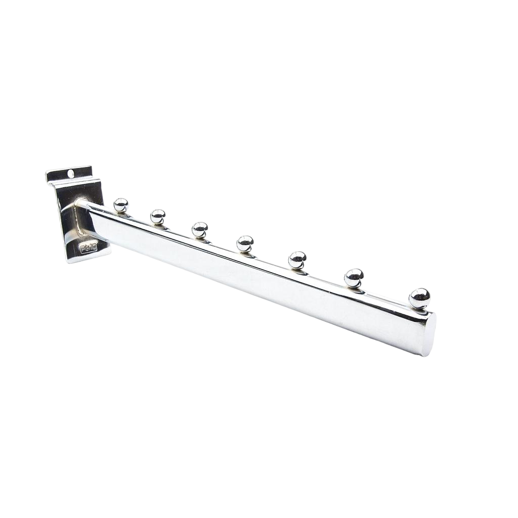 Colgador 7 Bolas Inclinado Para Panel De Lamas 35 Cm