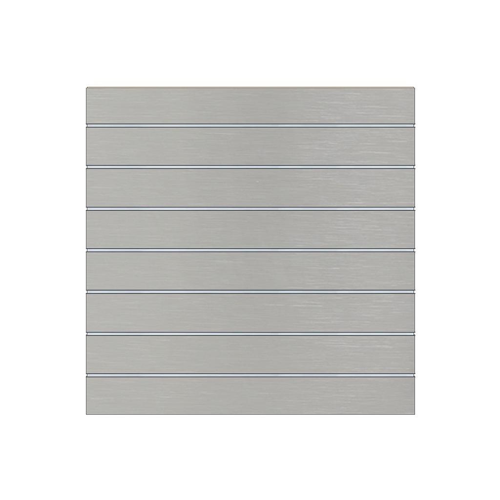 Pannello a doghe grigio opaco con 7,5 guide 120X120 cm