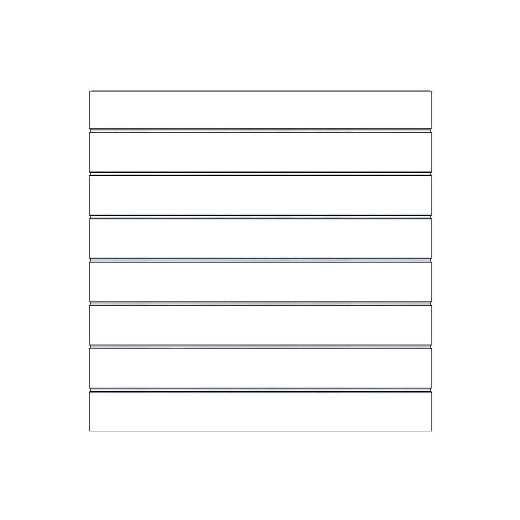Matte White Slat Panel 7.5 Guides 120X120cm