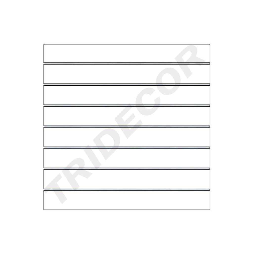 Panel De Lamas Blanco Mate 120X120 Cm 7.5 Guías