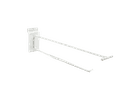 Crochet double avec porte-prix 35 cm Panneau à lamelles blanc