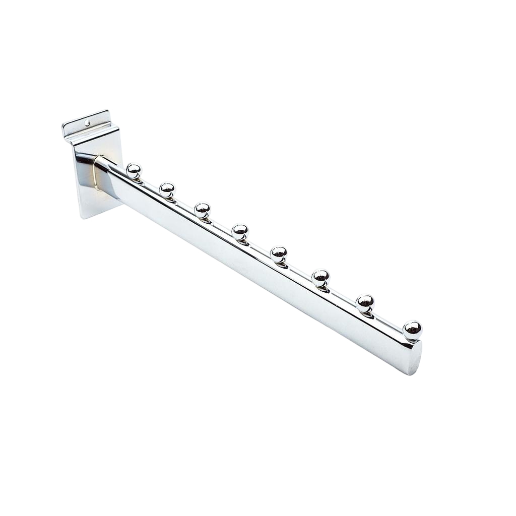 Colgador Inclinado 8 Bolas Para Panel De Lamas 35 cm