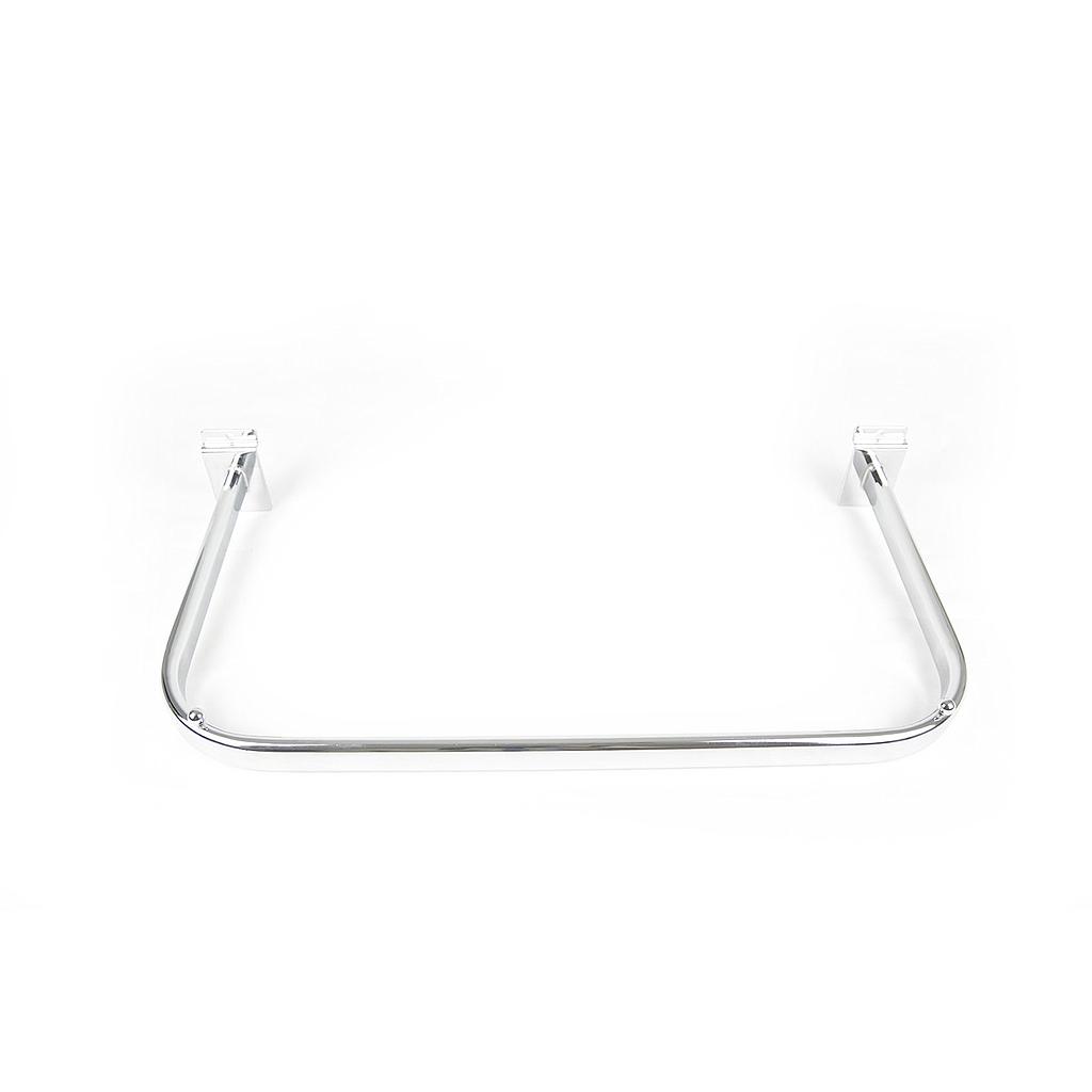 Chromed U-shaped bar for slat panel, 60x30 cm