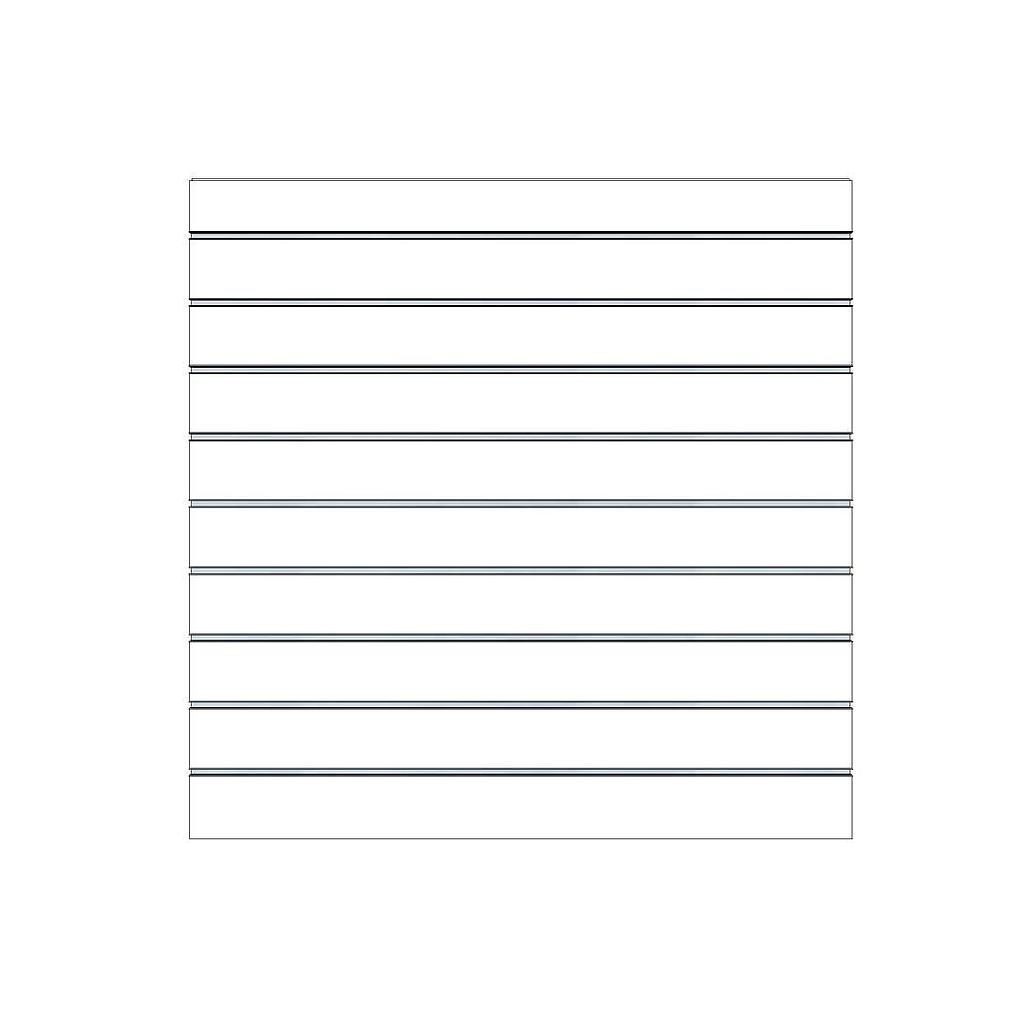 Pannello a doghe bianco opaco 9.5 guide 120X120cm
