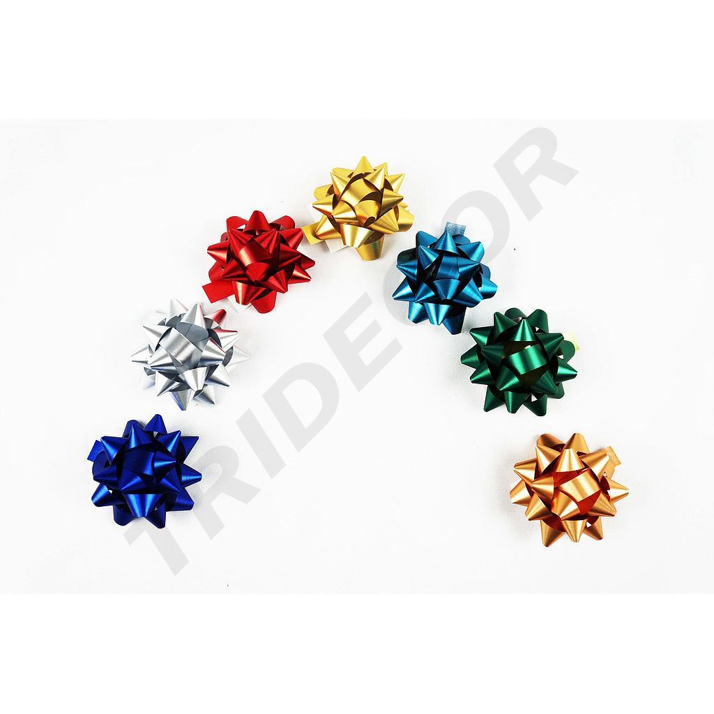 Estrellas Adhesivas Colores Metálicos 5X5X3cm 100 unidades/Caja