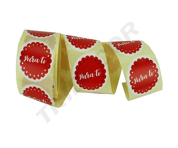 Sticker 'for You' Red Background 250 Roll